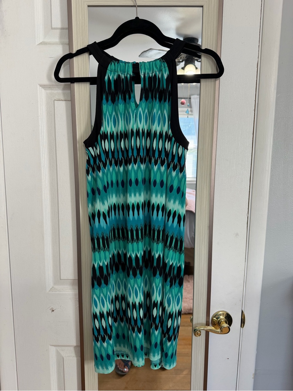Apt 9 Sleeveless Teal Patterned Maxi Dress - Teal size M
